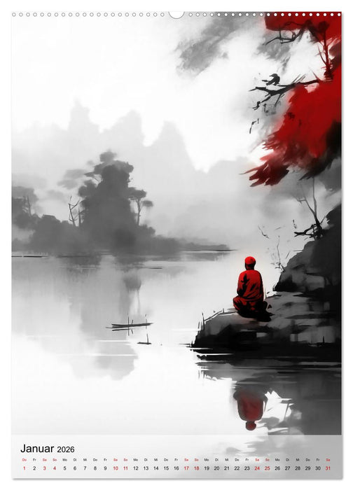 Ruhe im Zen (CALVENDO Premium Wandkalender 2026)