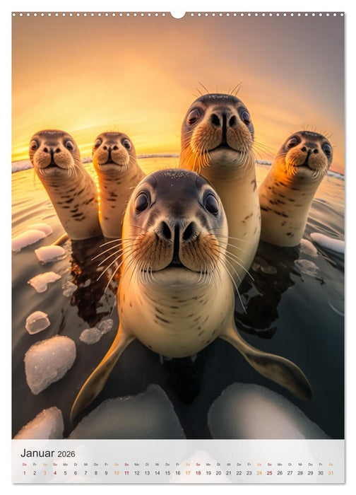 Lustige Tier-Selfies (CALVENDO Wandkalender 2026)