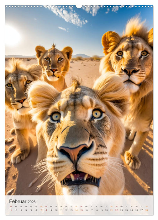 Lustige Tier-Selfies (CALVENDO Wandkalender 2026)
