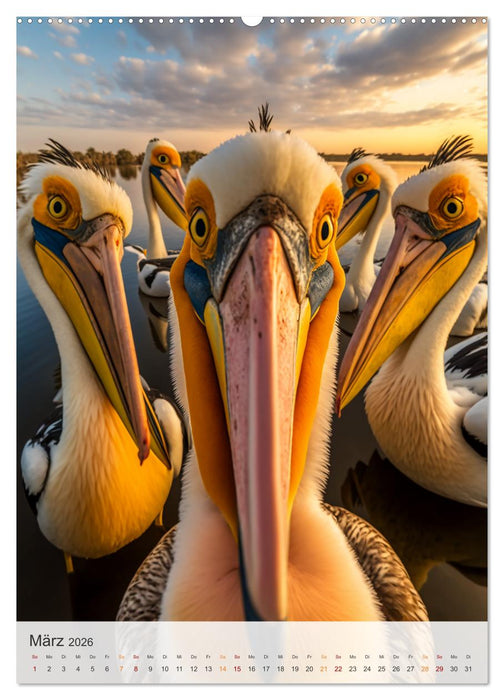 Lustige Tier-Selfies (CALVENDO Wandkalender 2026)
