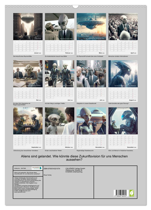 Aliens sind gelandet. Wie könnte diese Zukunftsvision für uns Menschen aussehen? (CALVENDO Wandkalender 2026)