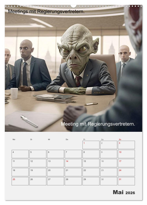 Aliens sind gelandet. Wie könnte diese Zukunftsvision für uns Menschen aussehen? (CALVENDO Wandkalender 2026)