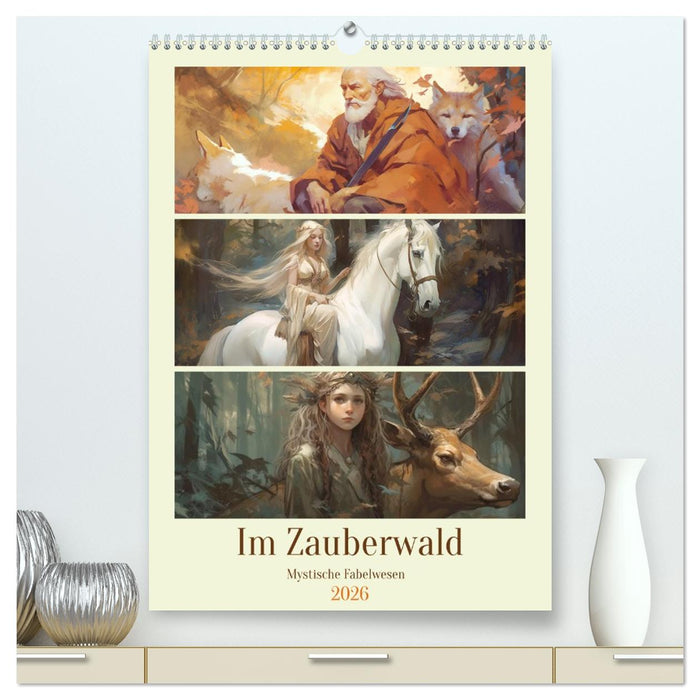 Im Zauberwald. Mystische Fabelwesen (CALVENDO Premium Wandkalender 2026)