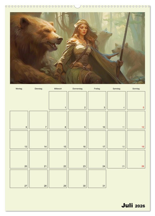 Im Zauberwald. Mystische Fabelwesen (CALVENDO Premium Wandkalender 2026)