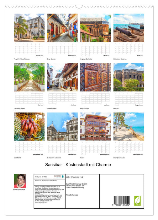 Sansibar - Küstenstadt mit Charme (CALVENDO Premium Wandkalender 2026)