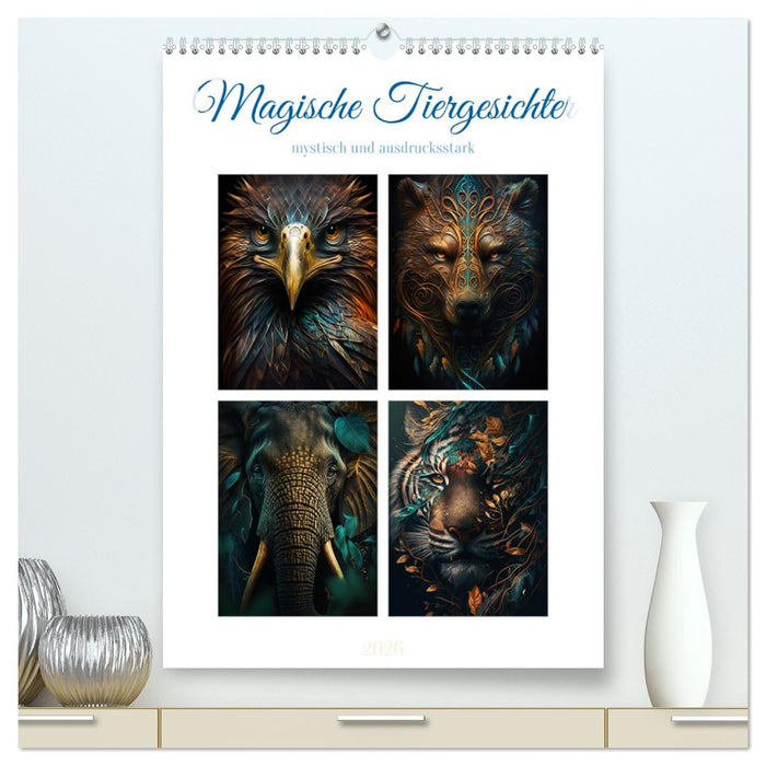 Magische Tiergesichter (CALVENDO Premium Wandkalender 2026)
