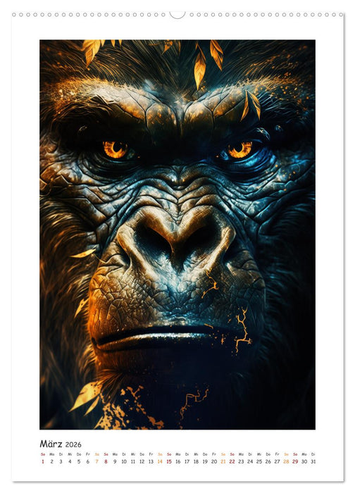 Magische Tiergesichter (CALVENDO Premium Wandkalender 2026)