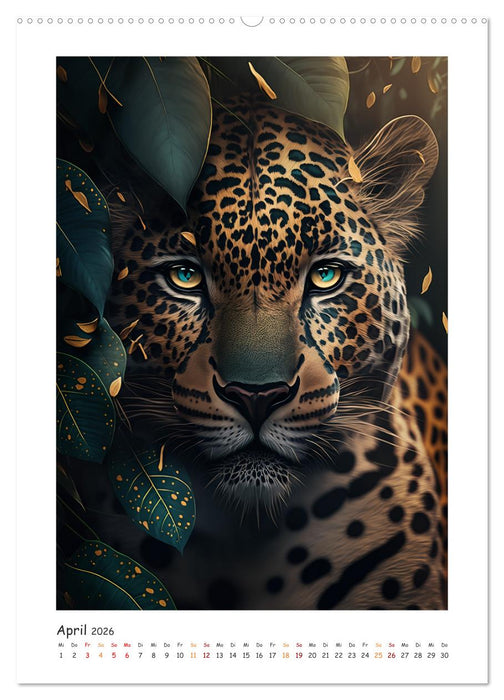Magische Tiergesichter (CALVENDO Premium Wandkalender 2026)