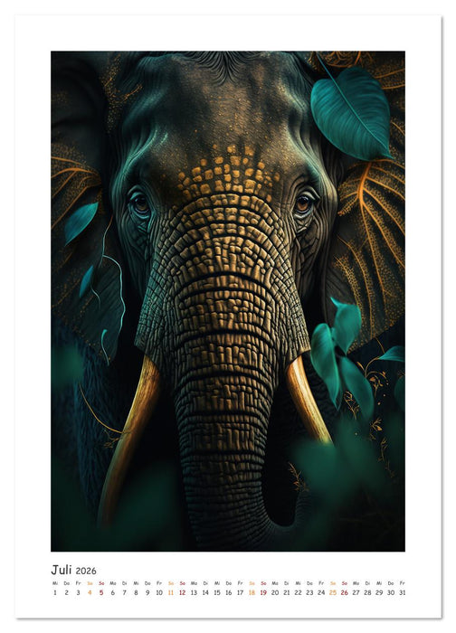 Magische Tiergesichter (CALVENDO Premium Wandkalender 2026)