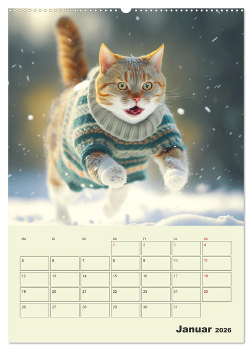 Jetzt ist die Katze aus dem Sack! Katzenspaß vom Feinsten! (CALVENDO Wandkalender 2026)
