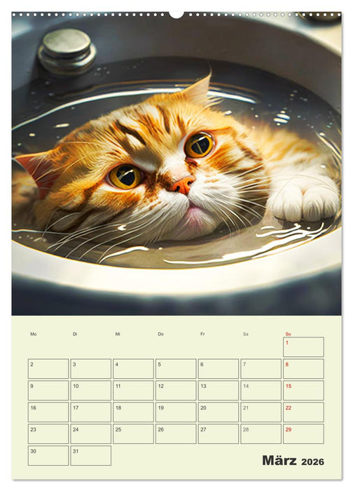 Jetzt ist die Katze aus dem Sack! Katzenspaß vom Feinsten! (CALVENDO Wandkalender 2026)