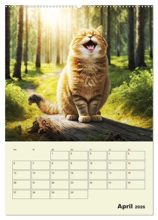 Jetzt ist die Katze aus dem Sack! Katzenspaß vom Feinsten! (CALVENDO Wandkalender 2026)