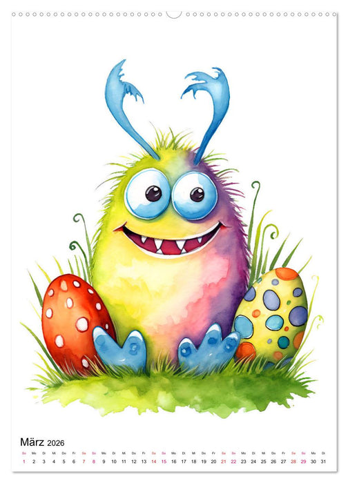 Lustige Monster - Eine bezaubernde Sammlung süsser Ungeheuer (CALVENDO Premium Wandkalender 2026)