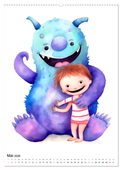 Lustige Monster - Eine bezaubernde Sammlung süsser Ungeheuer (CALVENDO Premium Wandkalender 2026)