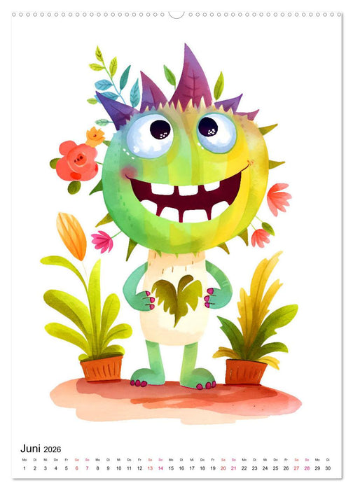 Lustige Monster - Eine bezaubernde Sammlung süsser Ungeheuer (CALVENDO Premium Wandkalender 2026)