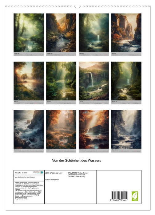 Von der Schönheit des Wassers (CALVENDO Premium Wandkalender 2026)