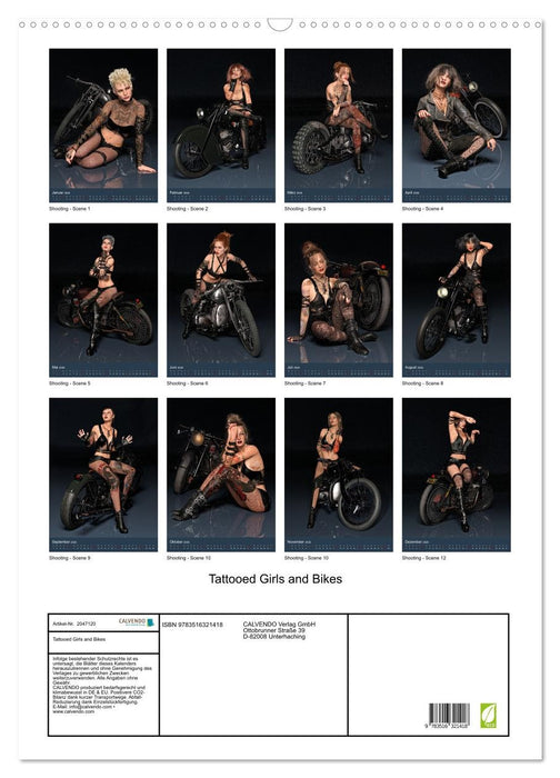 Tattooed Girls and Bikes (CALVENDO Wandkalender 2026)