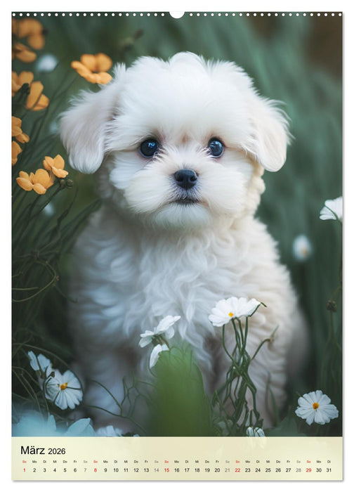 Kleine Hunde. Süß und niedlich. Die beliebtesten Hunderassen (CALVENDO Premium Wandkalender 2026)
