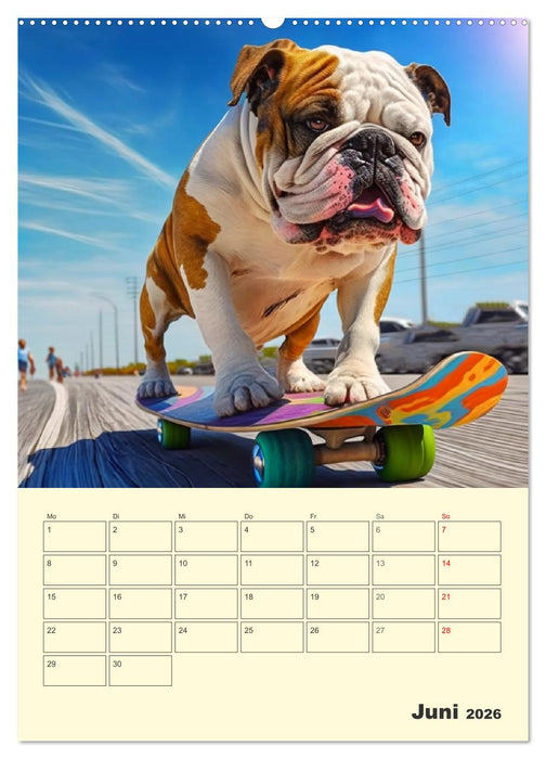 English Bulldogs. Fröhliche Dickköpfe mit Charakter (CALVENDO Wandkalender 2026)