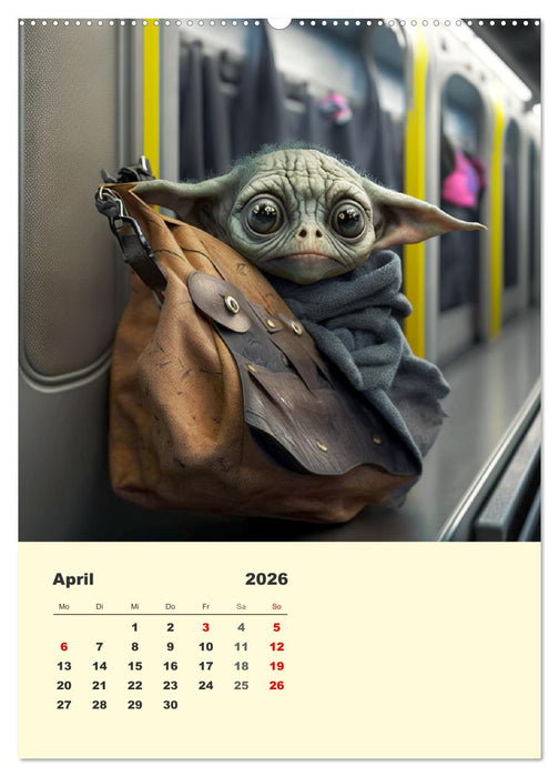 Kleine Gangster. Lustige Monster im Alltag (CALVENDO Premium Wandkalender 2026)