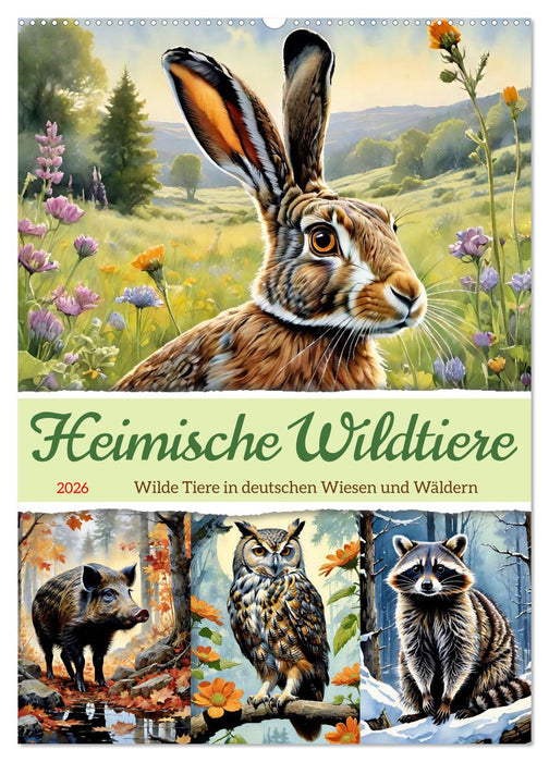 Heimische Wildtiere 2026 (CALVENDO Wandkalender 2026)