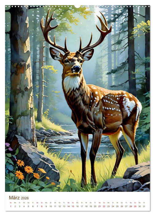 Heimische Wildtiere 2026 (CALVENDO Wandkalender 2026)