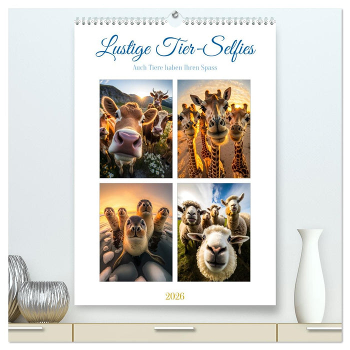 Lustige Tier-Selfies (CALVENDO Premium Wandkalender 2026)