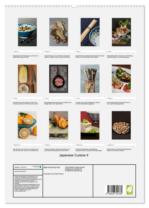 Japanese Cuisine II (CALVENDO Premium Wandkalender 2026)