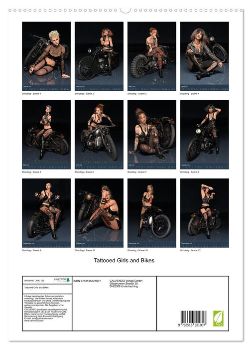 Tattooed Girls and Bikes (CALVENDO Premium Wandkalender 2026)