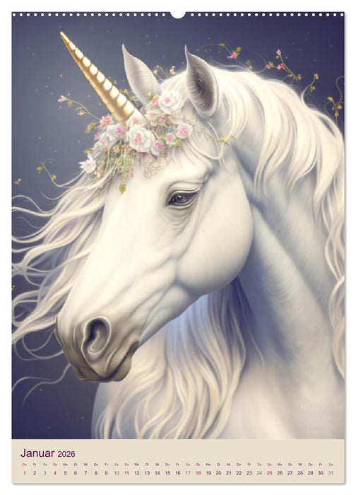 Einhörner. Mystisch, kraftvoll und traumhaft schön (CALVENDO Wandkalender 2026)