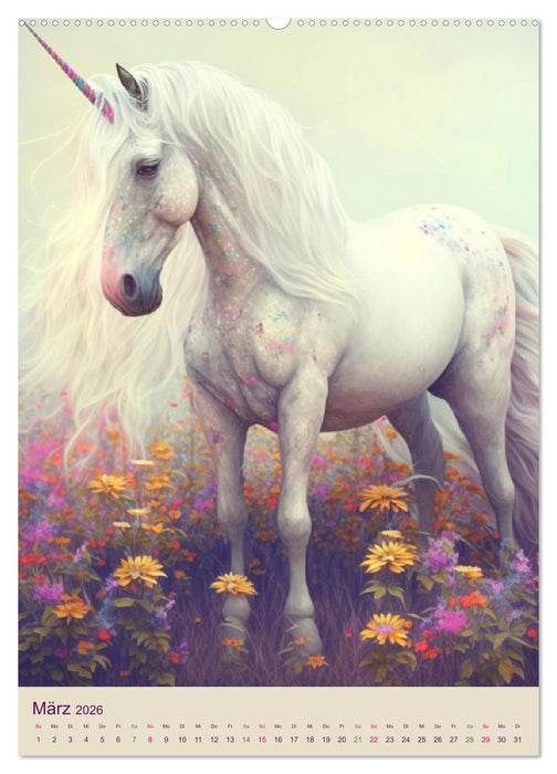 Einhörner. Mystisch, kraftvoll und traumhaft schön (CALVENDO Wandkalender 2026)