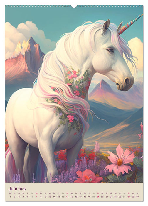 Einhörner. Mystisch, kraftvoll und traumhaft schön (CALVENDO Wandkalender 2026)