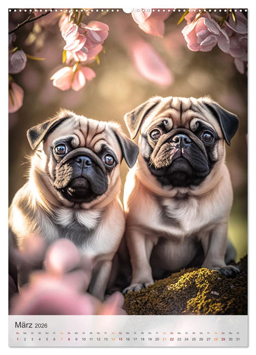 Mein Mops-Kalender (CALVENDO Premium Wandkalender 2026)