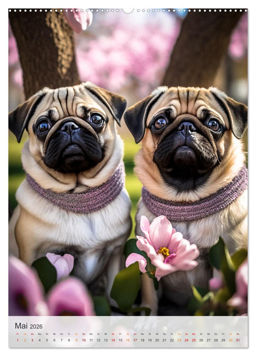 Mein Mops-Kalender (CALVENDO Premium Wandkalender 2026)
