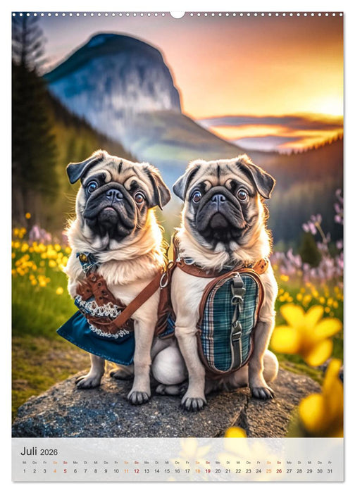 Mein Mops-Kalender (CALVENDO Premium Wandkalender 2026)