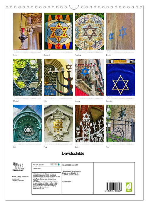 Davidschilde (CALVENDO Wandkalender 2026)