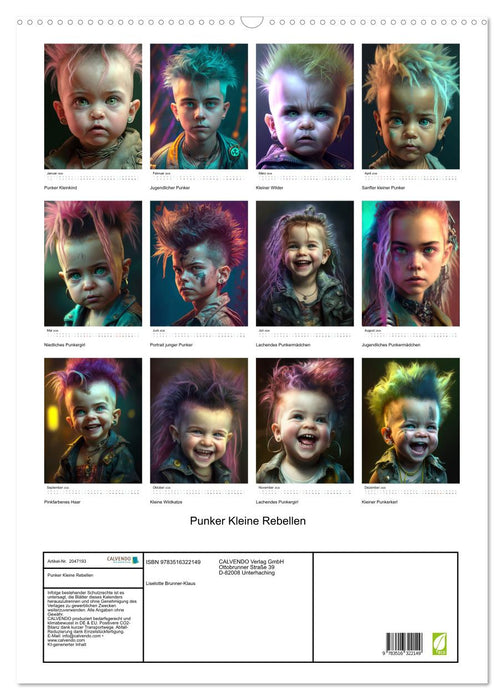 Punker Kleine Rebellen (CALVENDO Wandkalender 2026)