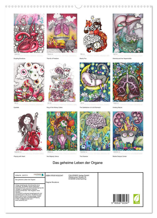Das geheime Leben der Organe (CALVENDO Premium Wandkalender 2026)