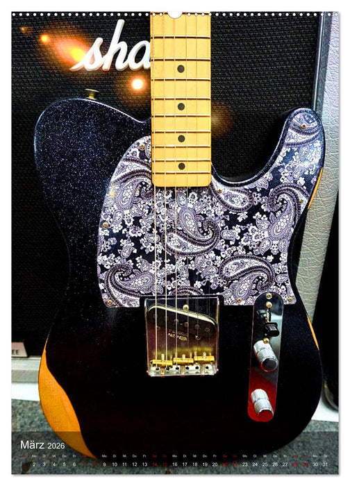 Magische Gitarren (CALVENDO Premium Wandkalender 2026)