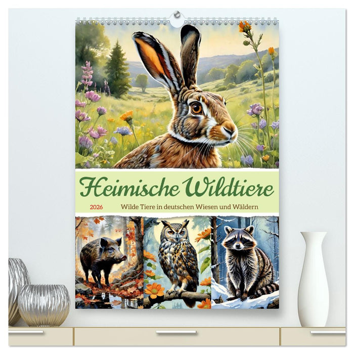 Heimische Wildtiere 2026 (CALVENDO Premium Wandkalender 2026)