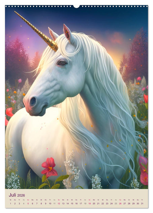 Einhörner. Mystisch, kraftvoll und traumhaft schön (CALVENDO Premium Wandkalender 2026)