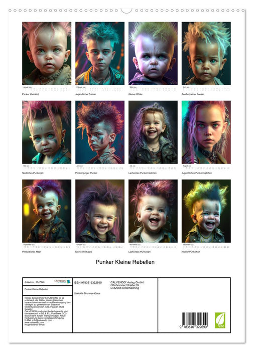 Punker Kleine Rebellen (CALVENDO Premium Wandkalender 2026)