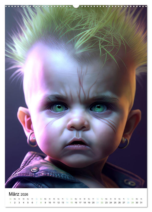 Punker Kleine Rebellen (CALVENDO Premium Wandkalender 2026)