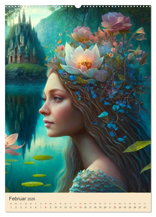 Blumenelfen. Mystische Lichtwesen voller Poesie (CALVENDO Premium Wandkalender 2026)