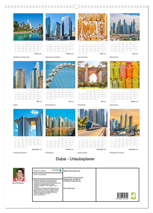 Dubai - Urlaubsplaner (CALVENDO Wandkalender 2026)