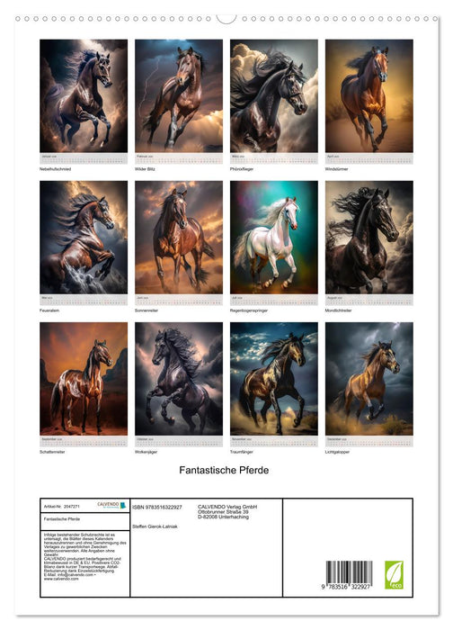Fantastische Pferde (CALVENDO Premium Wandkalender 2026)