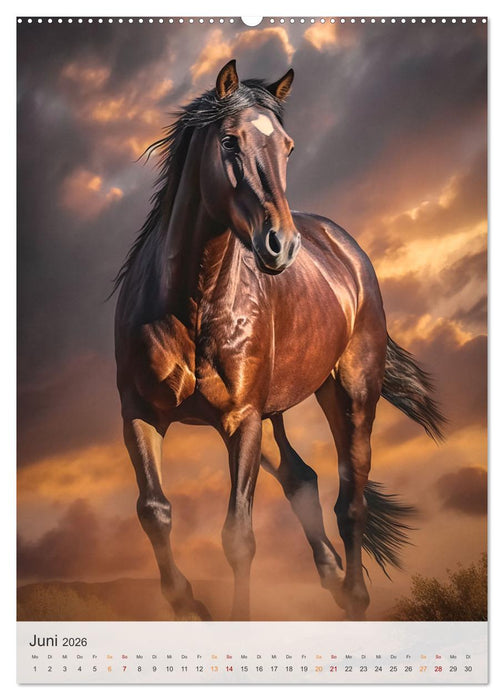 Fantastische Pferde (CALVENDO Premium Wandkalender 2026)