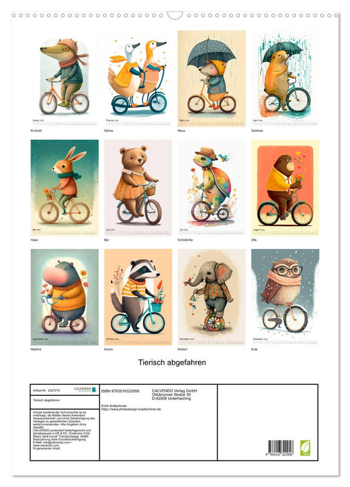 Tierisch abgefahren (CALVENDO Wandkalender 2026)