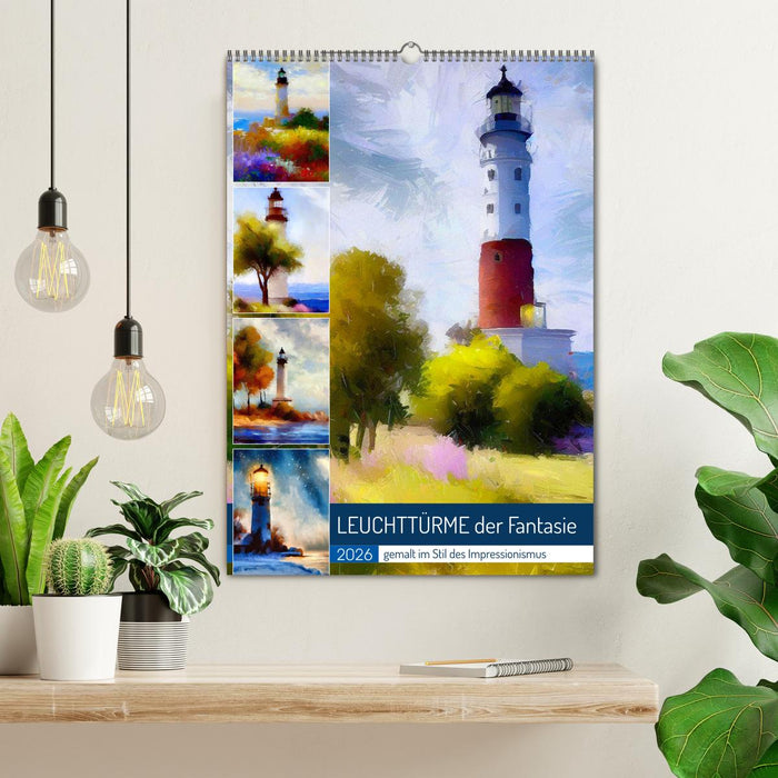 Leuchttürme der Fantasie (CALVENDO Wandkalender 2026)