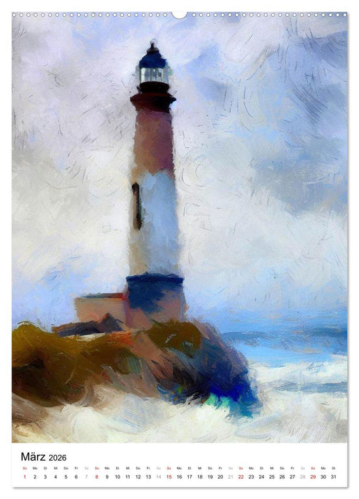 Leuchttürme der Fantasie (CALVENDO Wandkalender 2026)